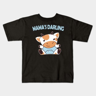 Mamas Darling Baby Cow Gift Kids T-Shirt